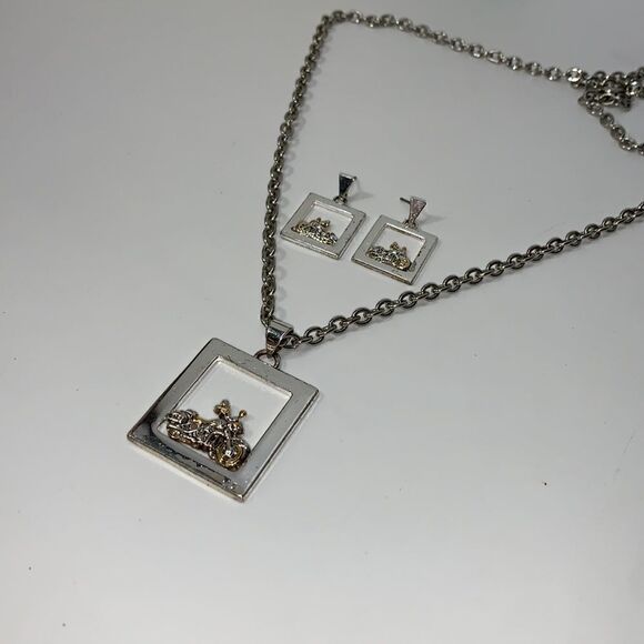 Best Motorcycle Necklace & Earrings - Picture 3 of 4